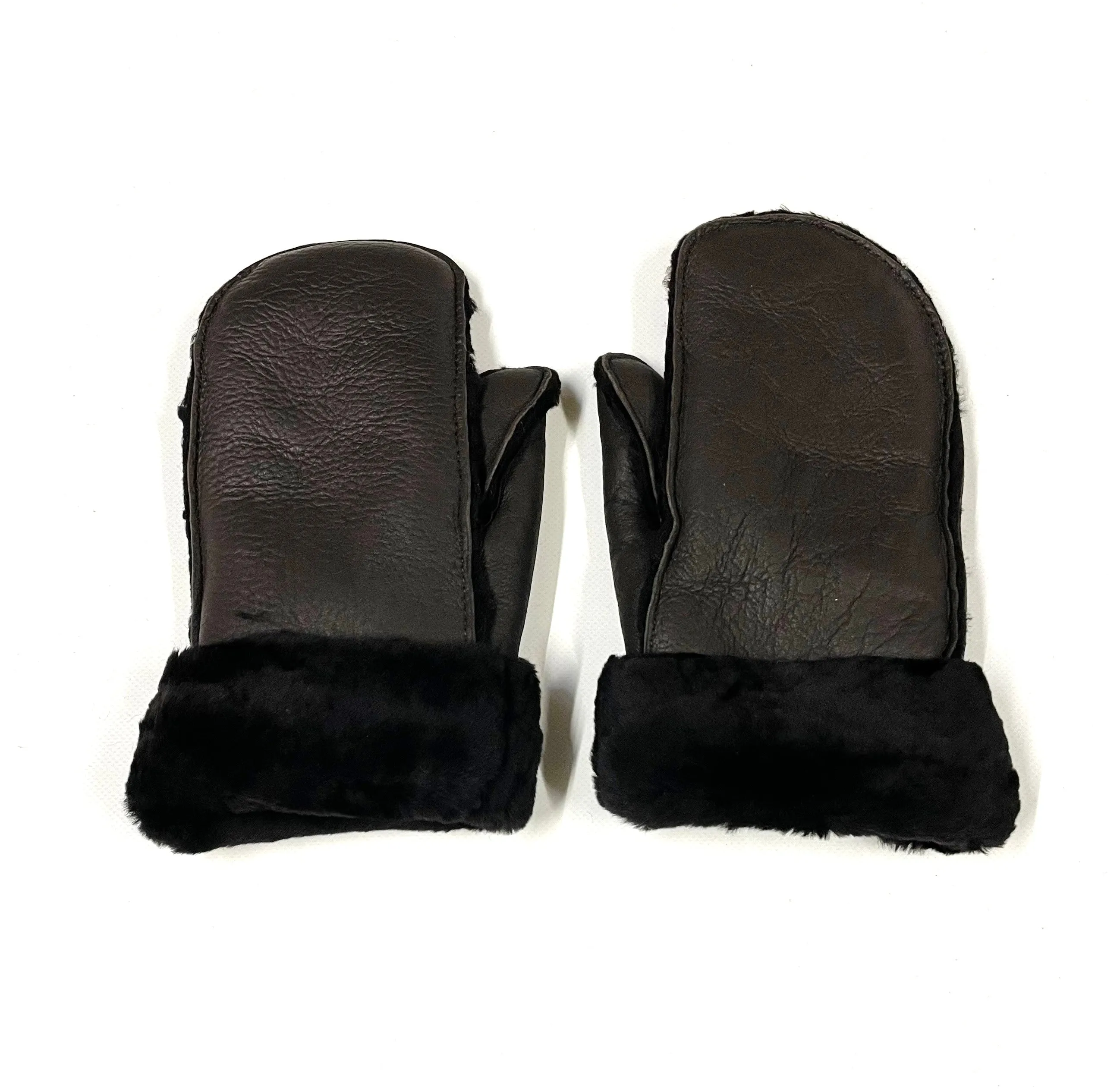 100% Genuine Sheepskin Mittens Mens Ladies Gloves Various Colours Made In The UK