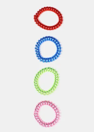 4-Piece Colorful Spiral Ties