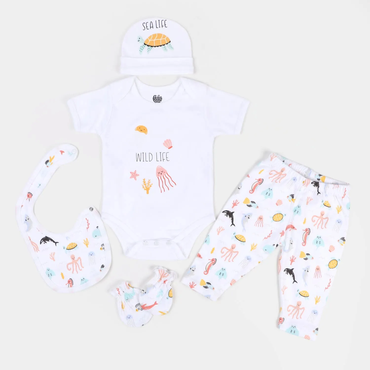 5 PCS Infant Boy Sets Marine |  White