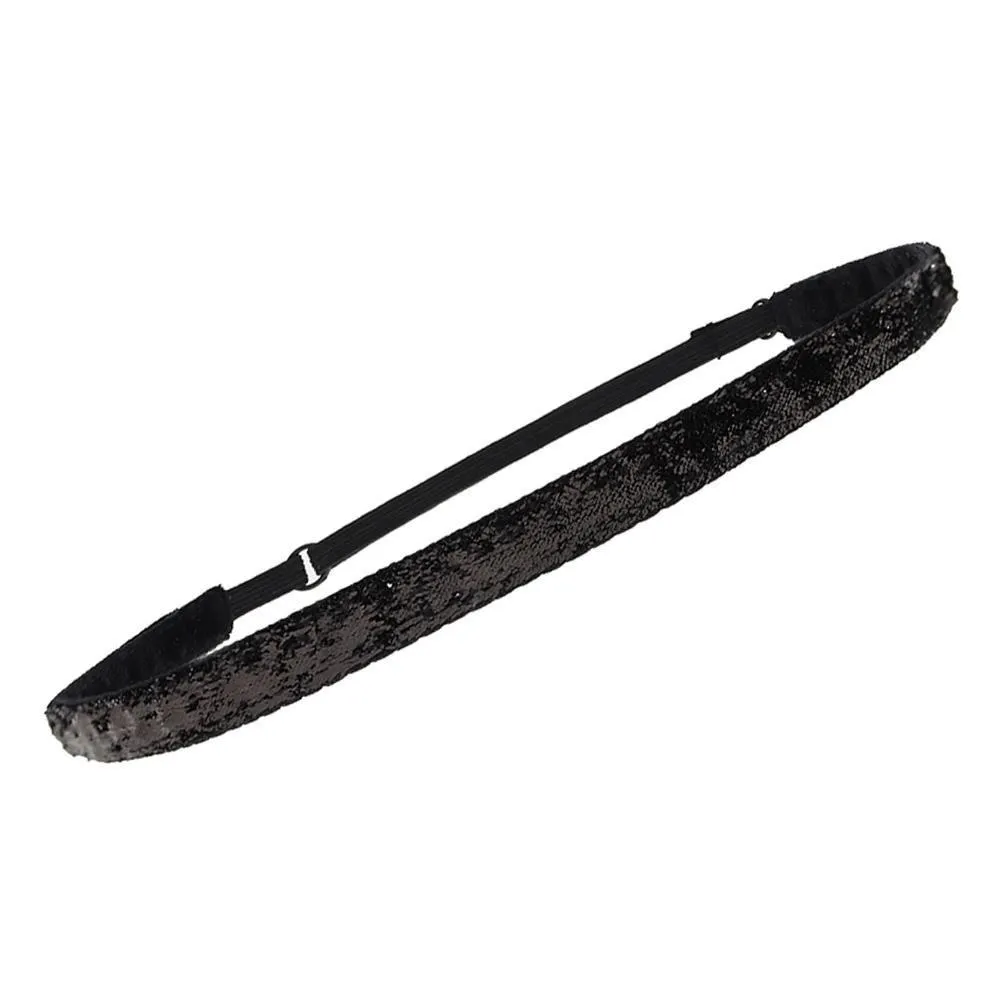 Adjustable No Slip Glitter Thin Headband