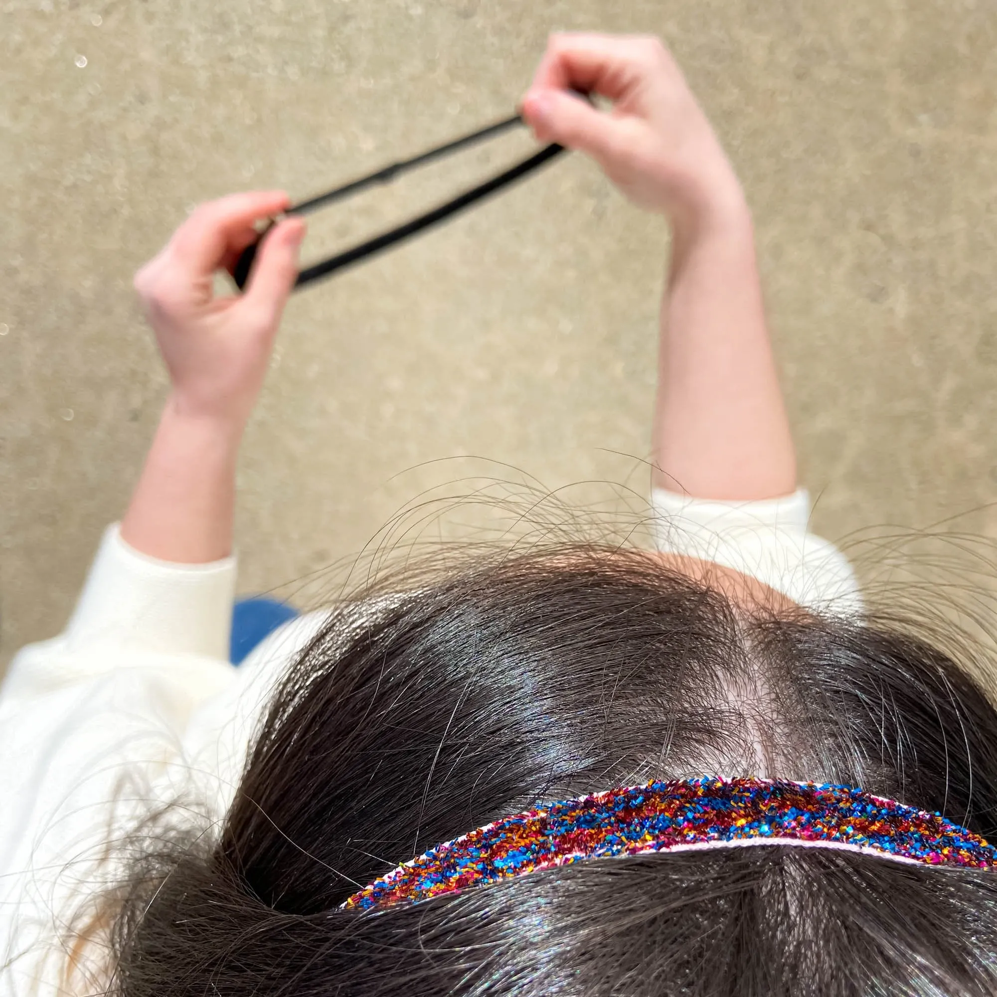 Adjustable No Slip Glitter Thin Headband