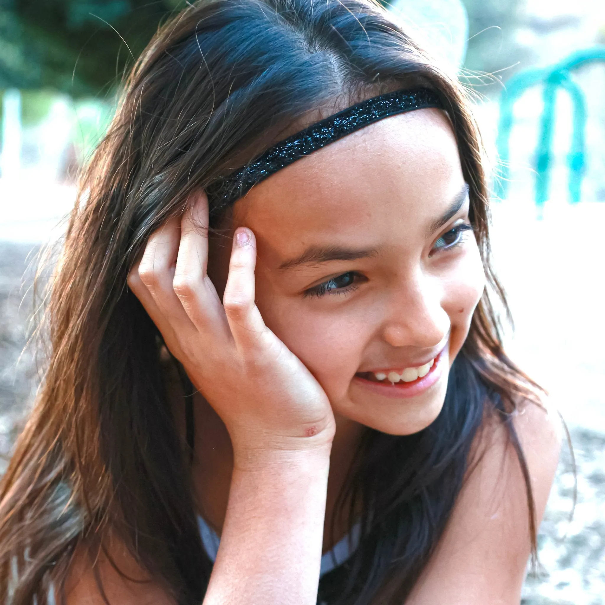 Adjustable No Slip Glitter Thin Headband