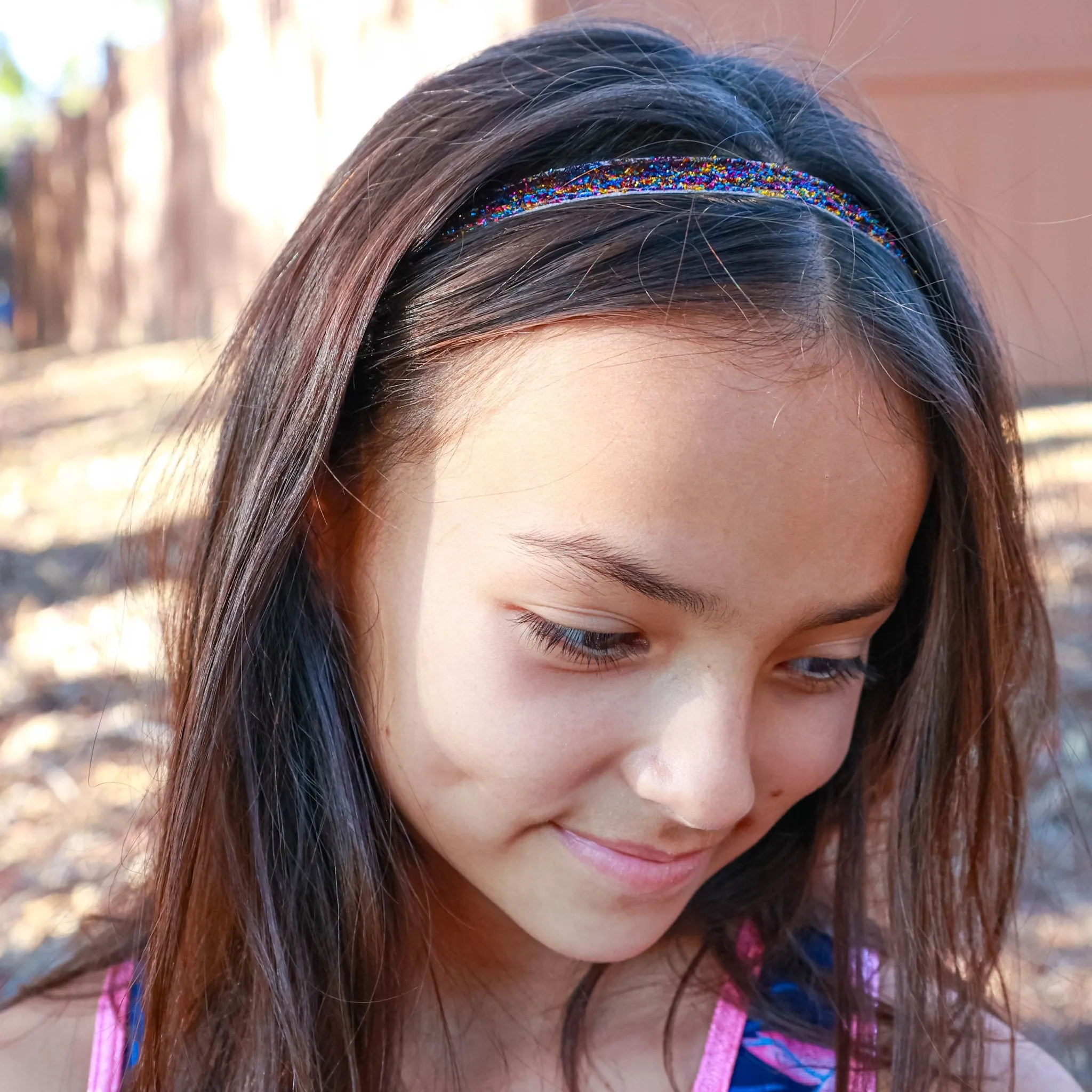 Adjustable No Slip Glitter Thin Headband