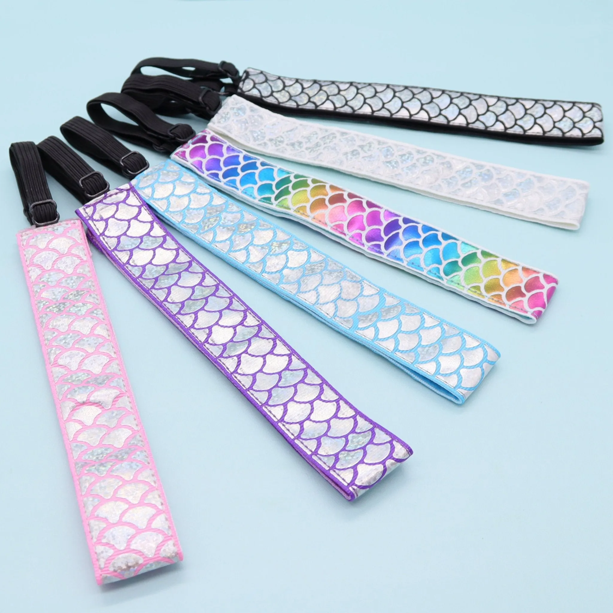 Adjustable No Slip Mermaid Headbands - 6 Pack