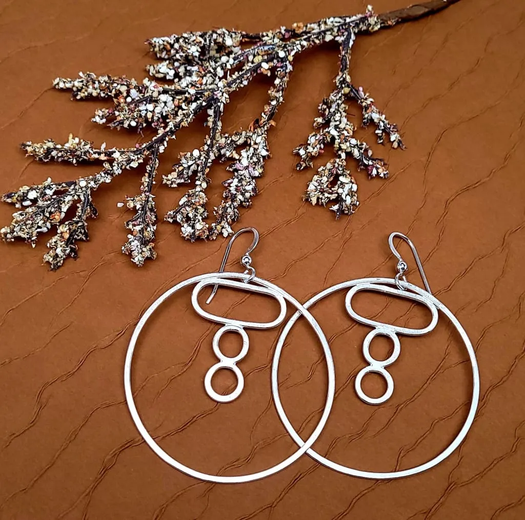 Argentium Silver Funky Hoops