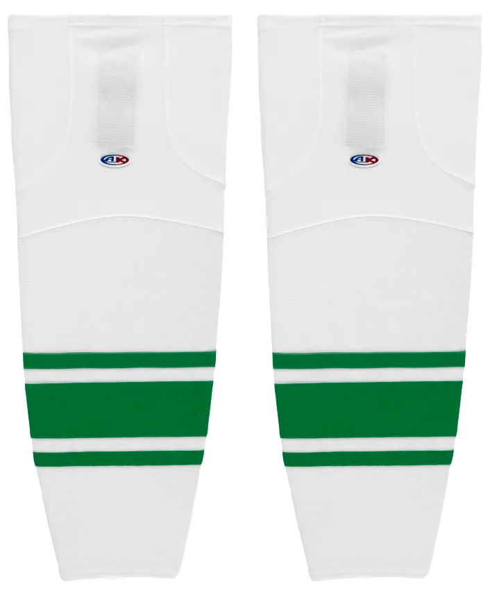 Athletic Knit (AK) HS2100-211 Toronto St. Pats White/Kelly Green Mesh Ice Hockey Socks