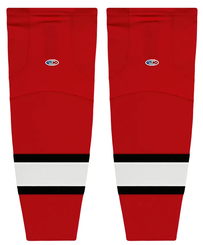 Athletic Knit (AK) HS2100-836 Carolina Hurricanes Red Mesh Ice Hockey Socks