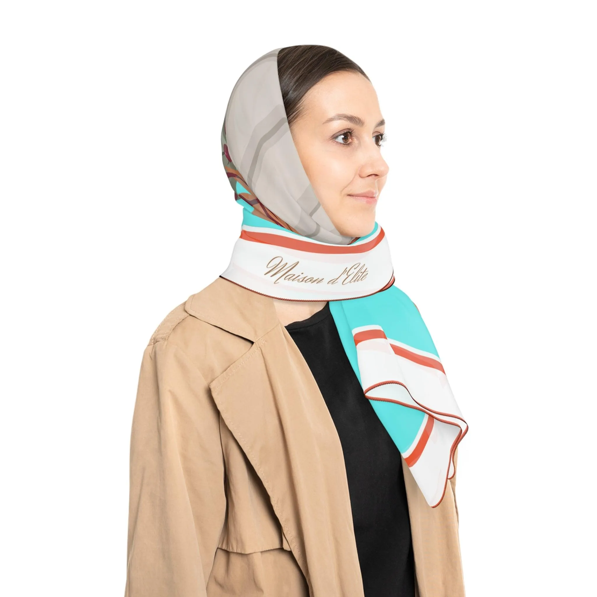 Autumn Serenity Lightweight Sheer Scarf with Leaf Motif - Effortless Style Enhancer