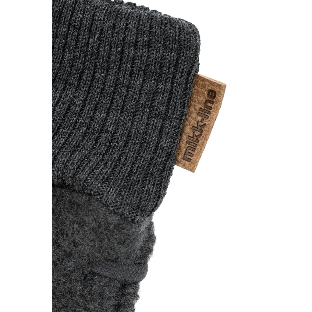 Baby Wool Mittens - Anthracite Melange