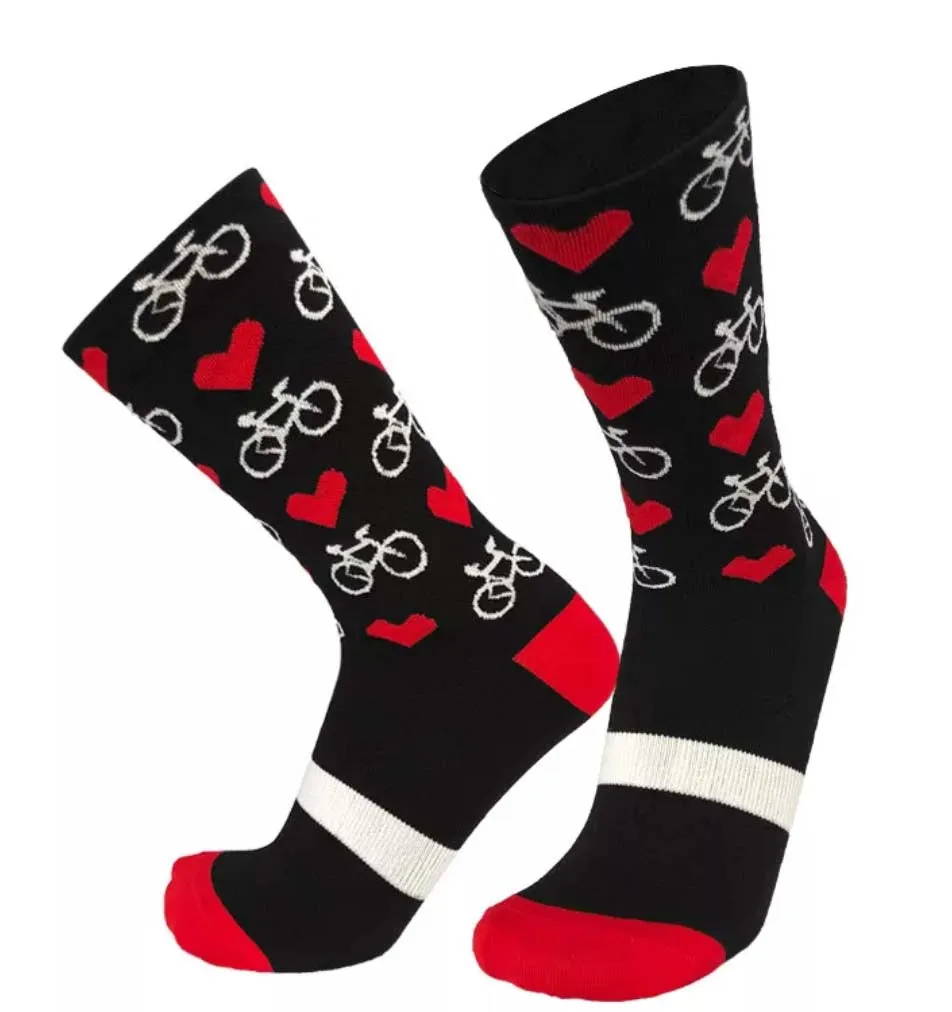 Bike Love Socks - four colours to choose from