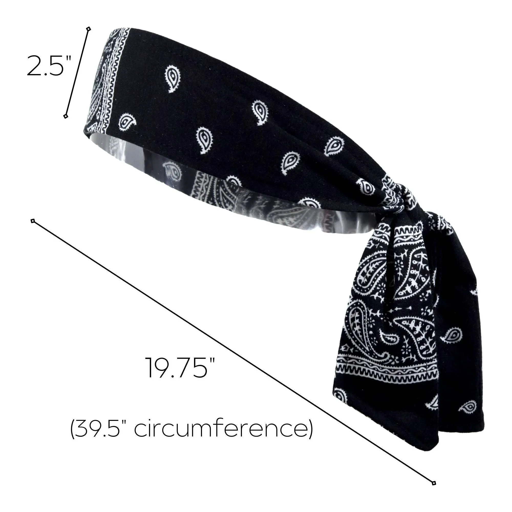 Black Bandana Tie Headband