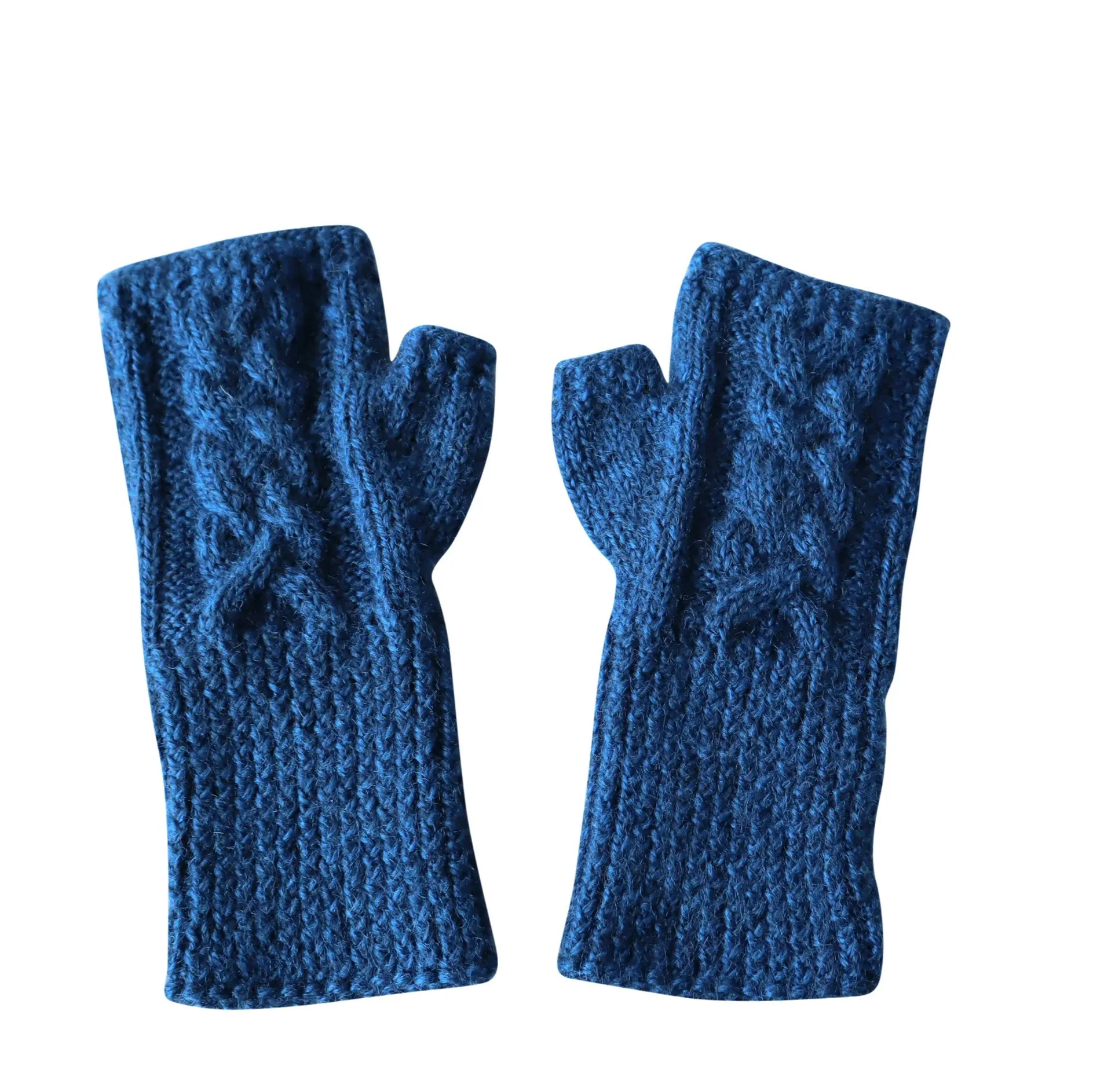 Cable Fingerless Mittens