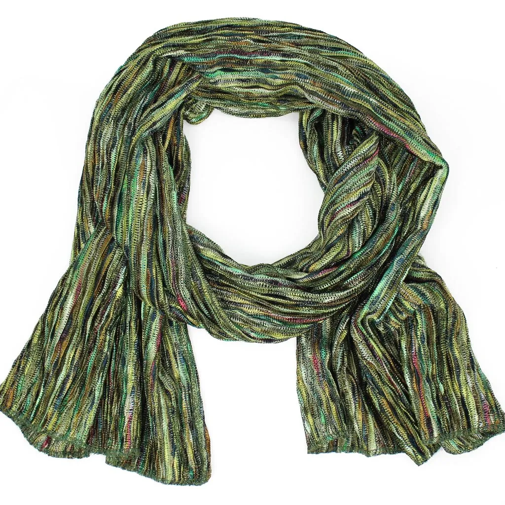 Crinkle knit soft scarf