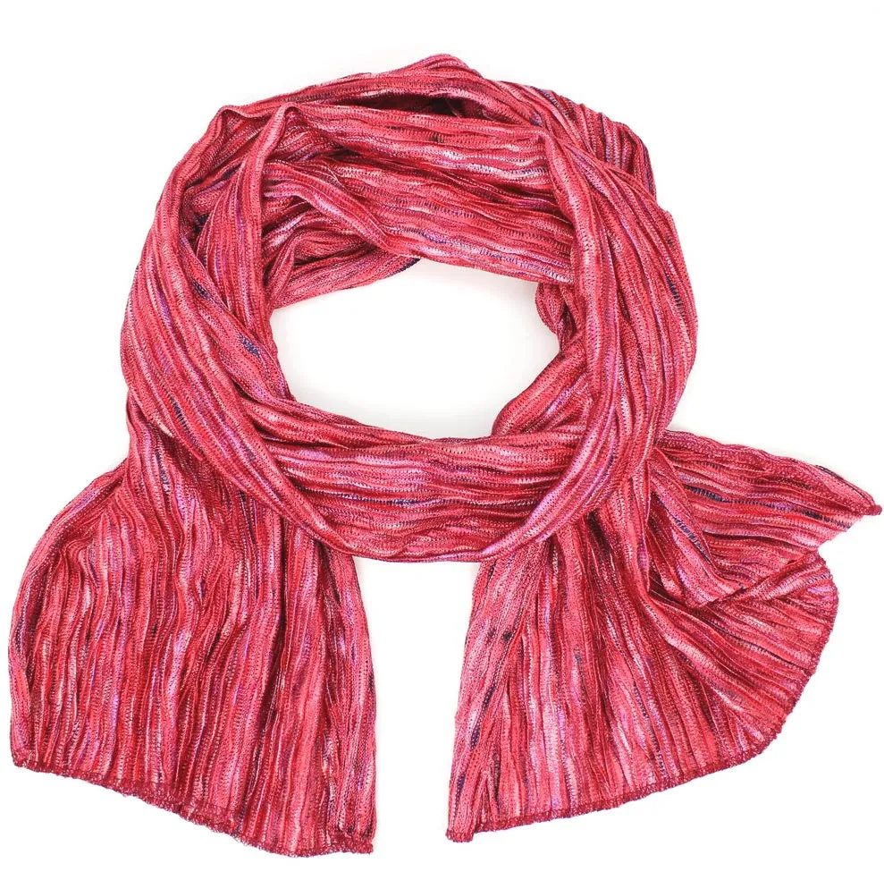 Crinkle knit soft scarf