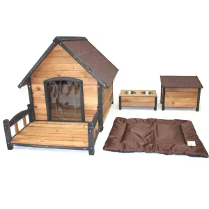 Dog Kennel House Large Timber Wood Pet Puppy Home Optional Accessories