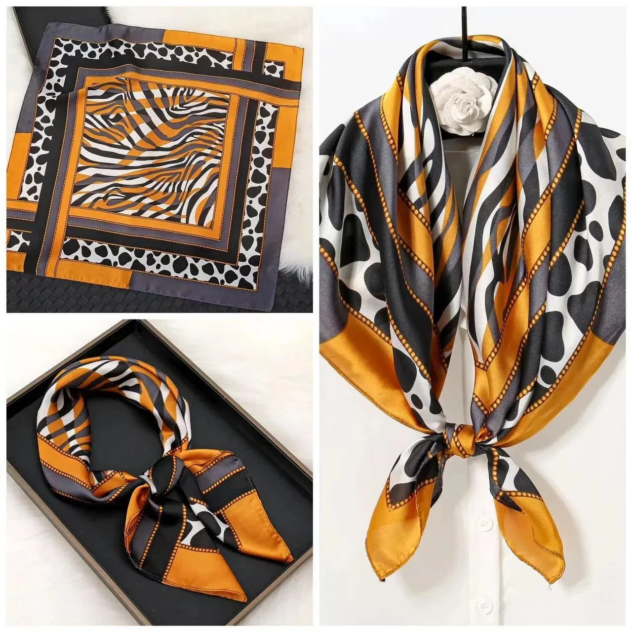 Elegant Faux Silk Satin Scarf: Your Go-To Accessory for Chic Versatility