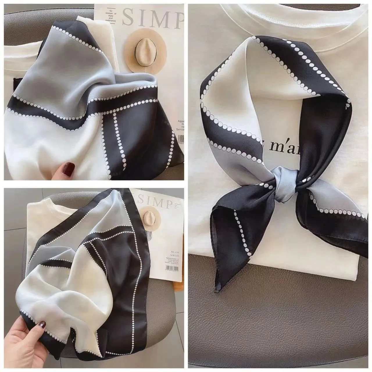 Elegant Faux Silk Satin Scarf: Your Go-To Accessory for Chic Versatility