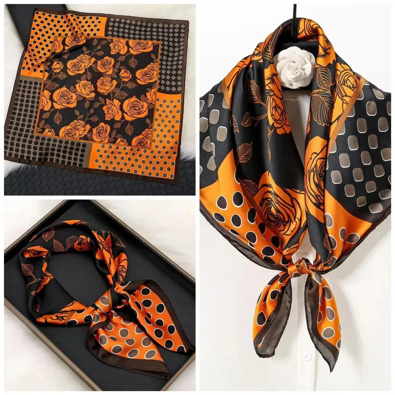 Elegant Faux Silk Satin Scarf: Your Go-To Accessory for Chic Versatility