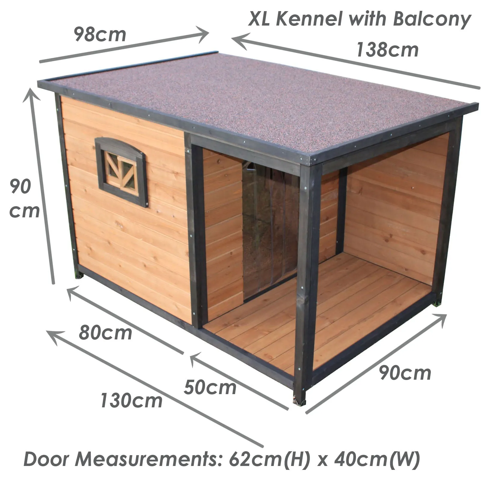 Extra Large Dog Kennel With Balcony For Medium to Large Breeds