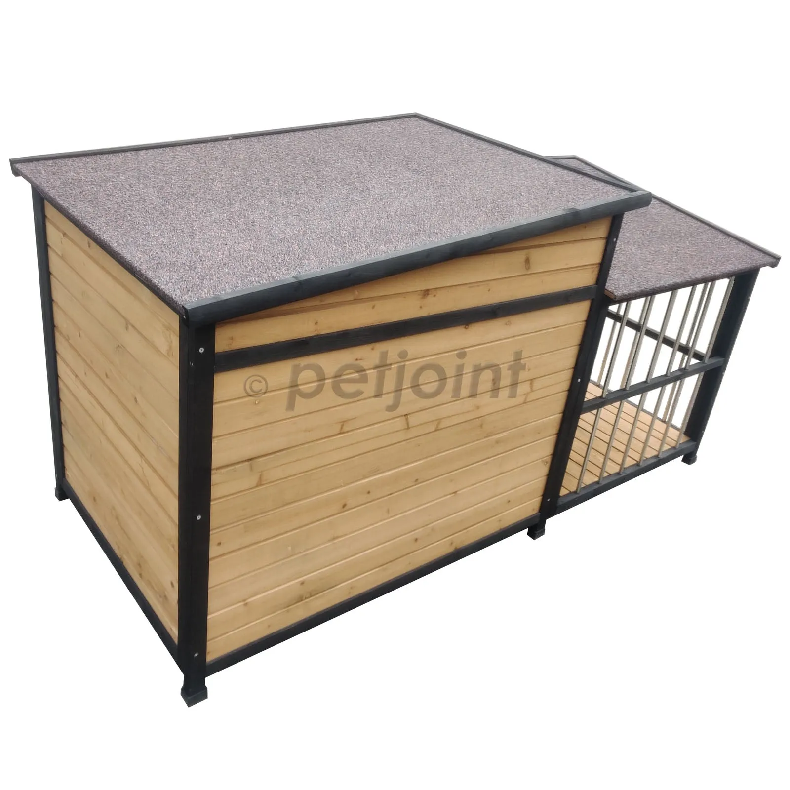 Extra Large Wooden Dog Kennel with Balcony, Door, Storage, Window