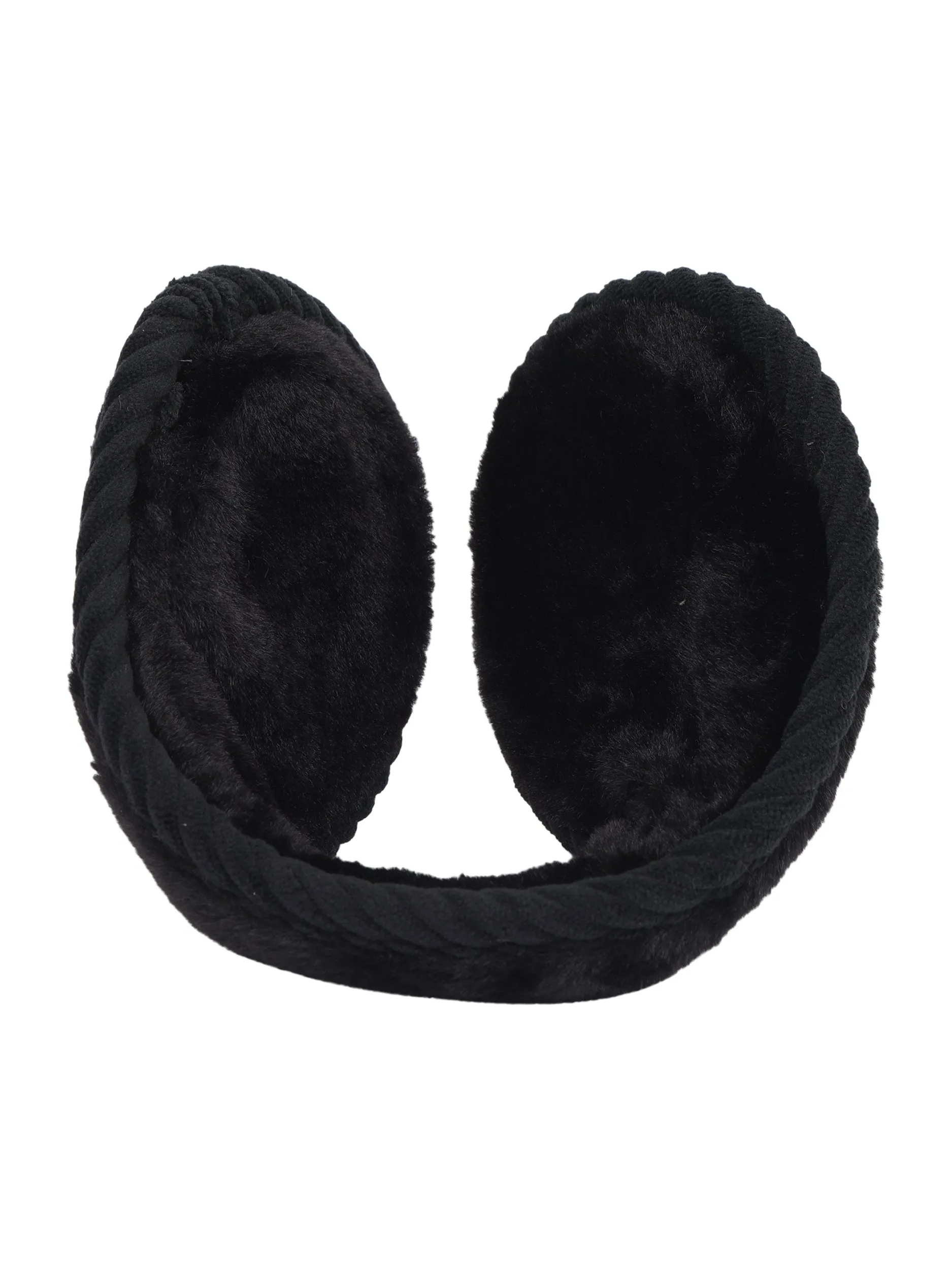 FabSeasons outdoor earmuff / ear earmer / ear cap with faux fur on the inside for Men & Women