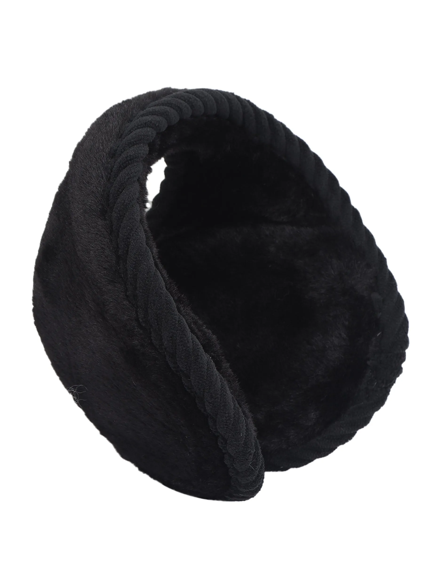 FabSeasons outdoor earmuff / ear earmer / ear cap with faux fur on the inside for Men & Women