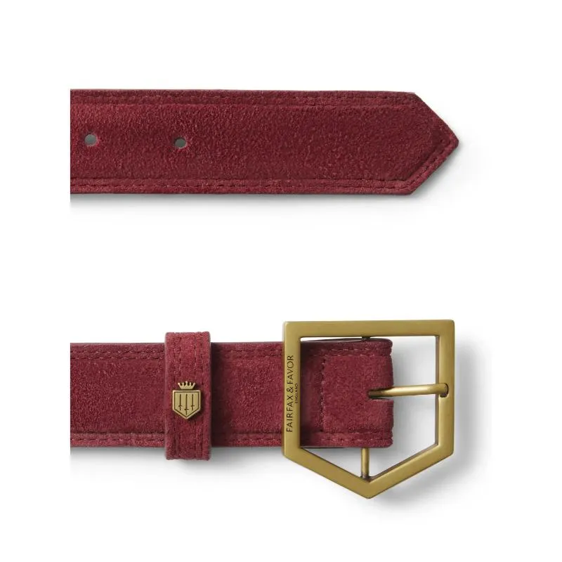 Fairfax & Favor Felbrigg Ladies Belt - Ruby