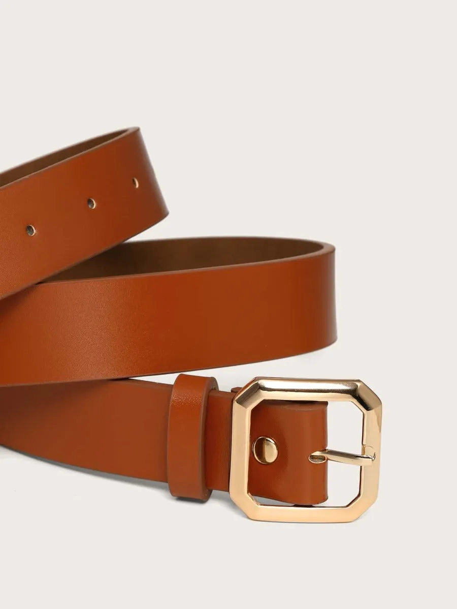 Geometric Buckle Belt 3-pack