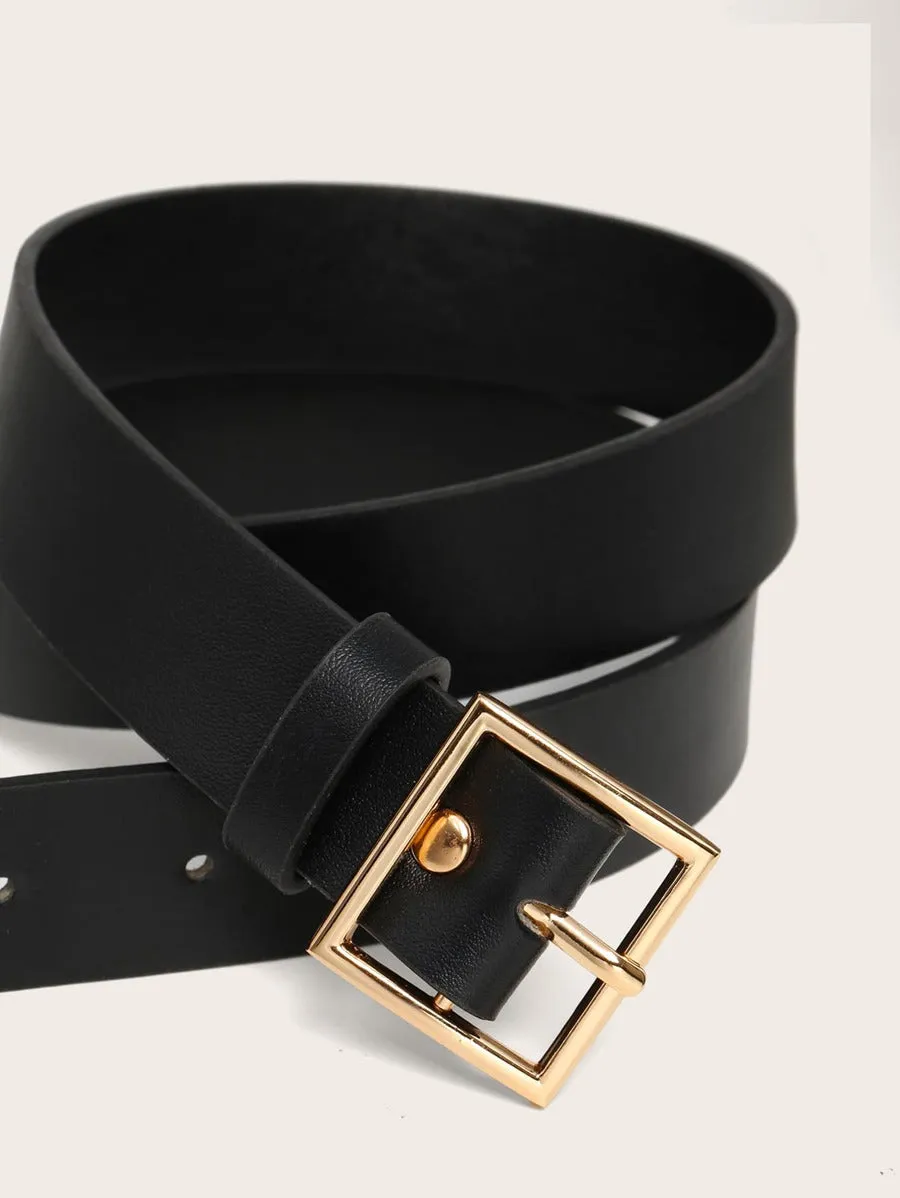 Geometric Buckle Belt 3-pack