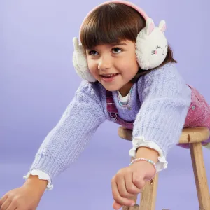 Girls Knit Bunny Earmuffs