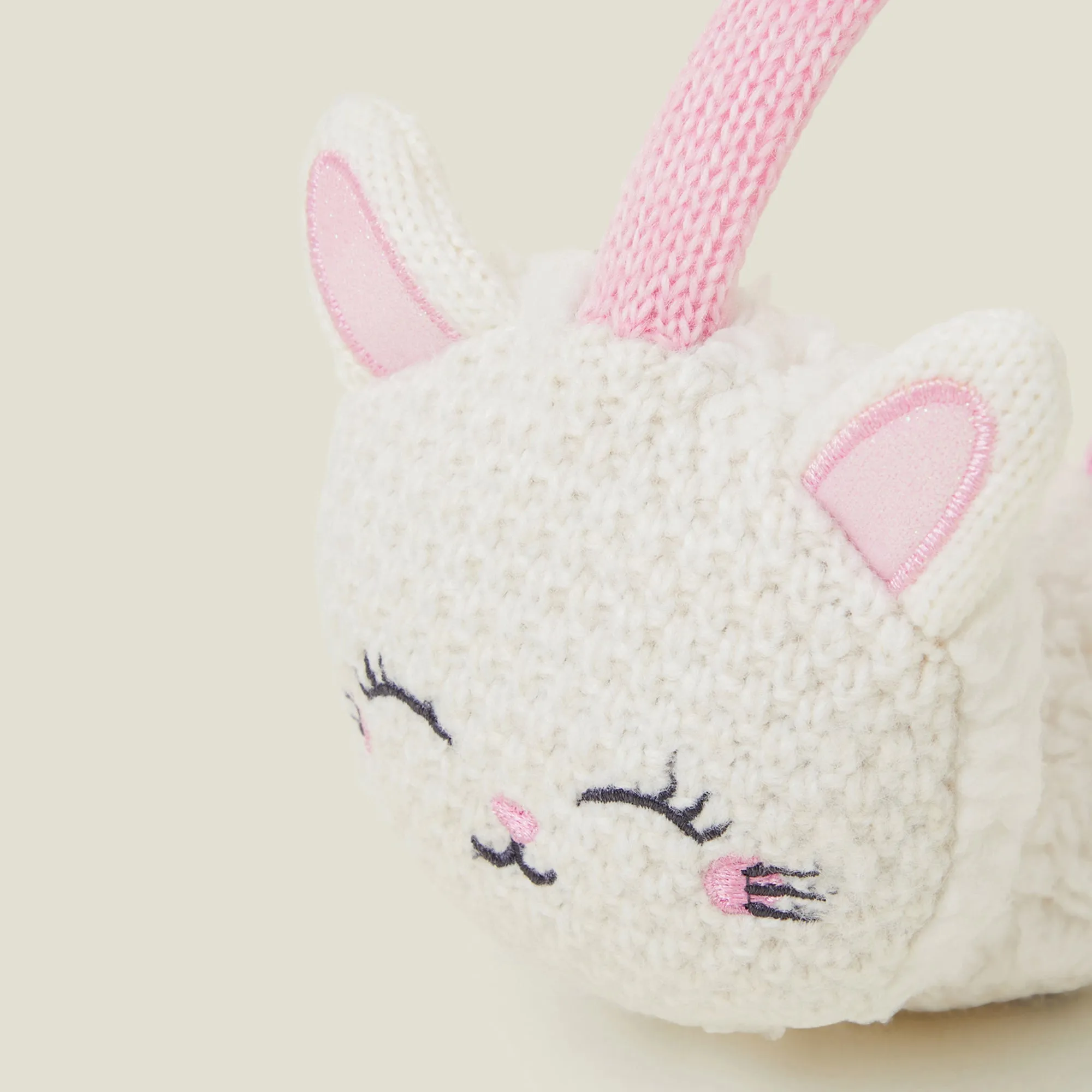 Girls Knit Bunny Earmuffs