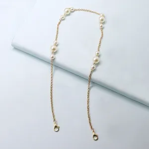 Golden Pearl Face Mask Chain