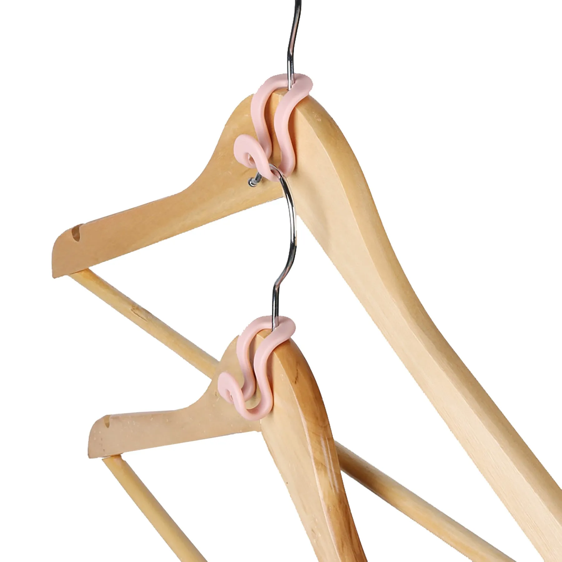 Hanger Hooks- Easy Hook Closet Organizer  - Pink - 5 Pack