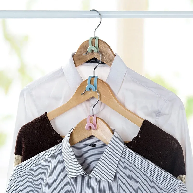 Hanger Hooks- Easy Hook Closet Organizer  - Pink - 5 Pack