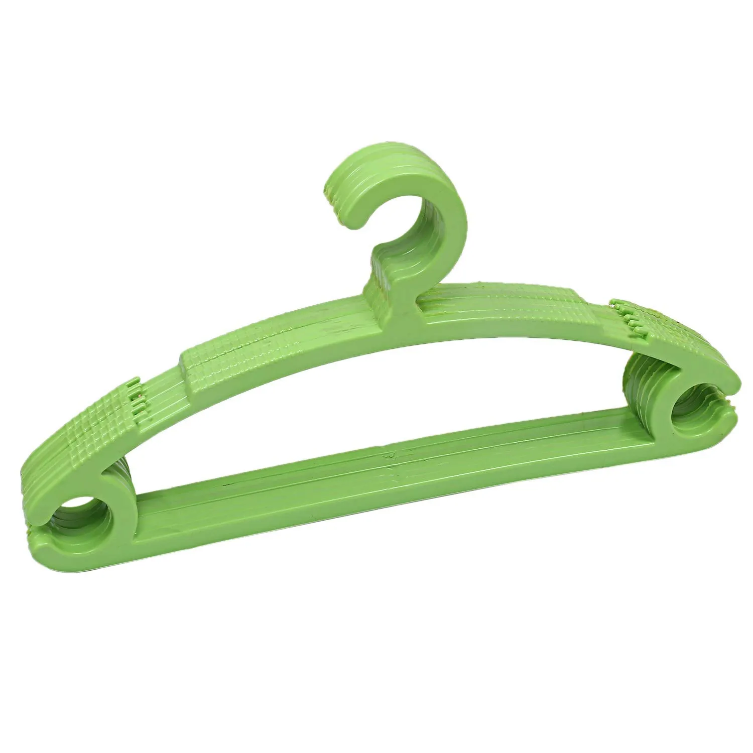 Heart Home Plastic 6 Pieces Hanger Set for Wardrobe (Light Green) CTHH19465