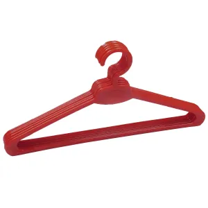 Heart Home Plastic 6 Pieces Hanger Set for Wardrobe (Maroon) - CTHH12954