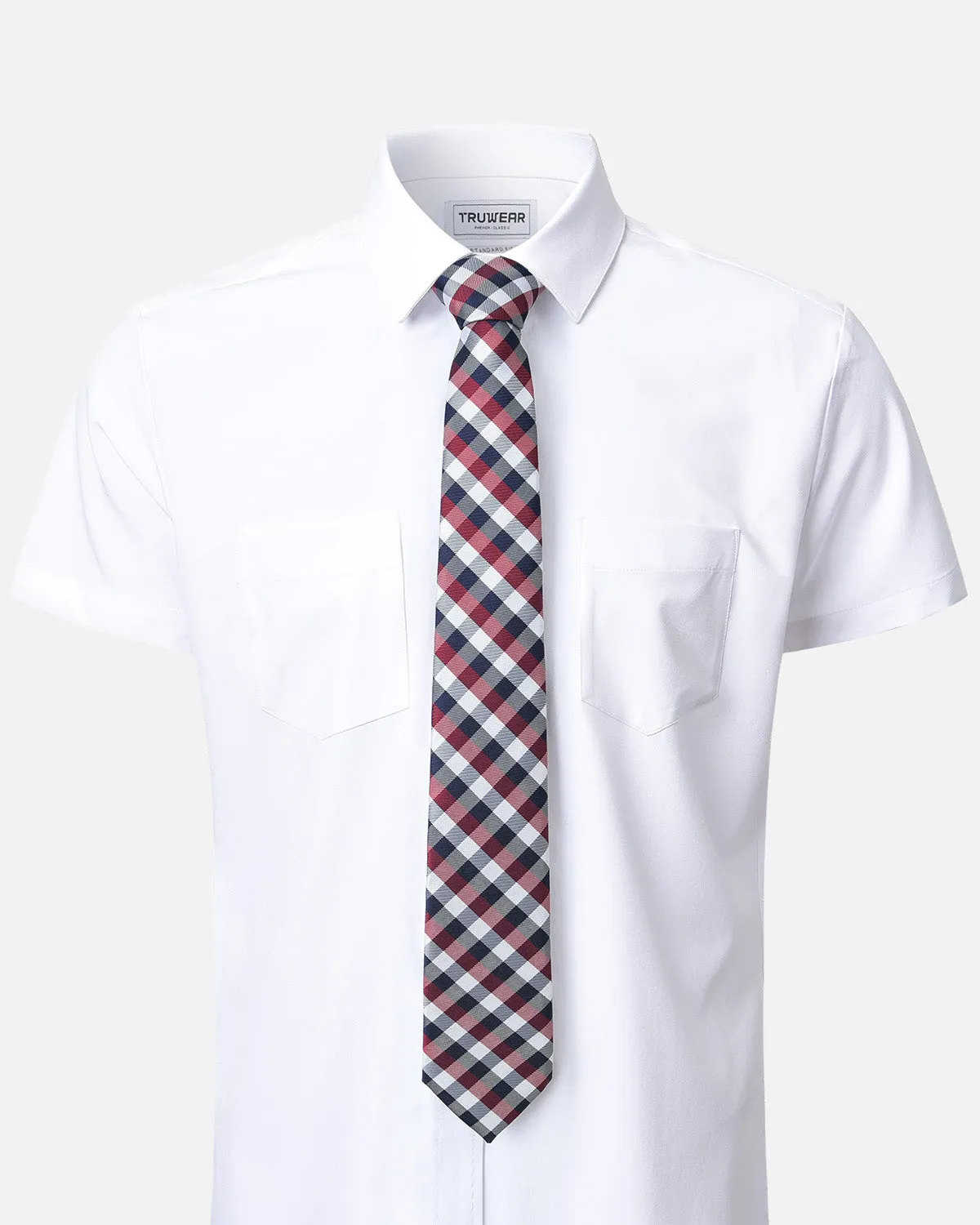 Immortal Tie Checkered Maroon Blue