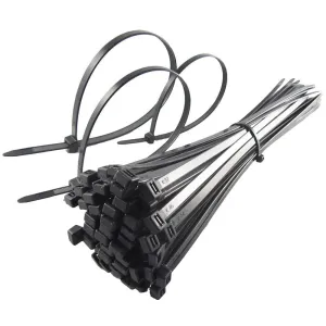 Kuber Industries 150 MM Self Locking Cable Ties|Heavy Duty Nylon Zip Ties|Pack of 100 (Black)