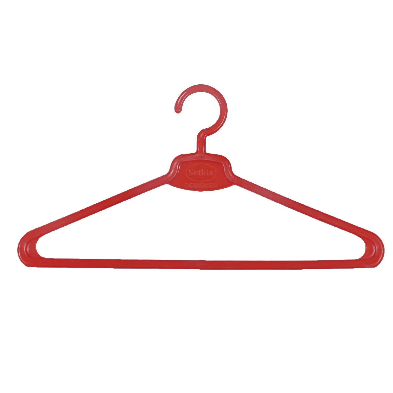 Kuber Industries Plastic 6 Pieces Hanger Set for Wardrobe (Maroon)-CTKTC21378