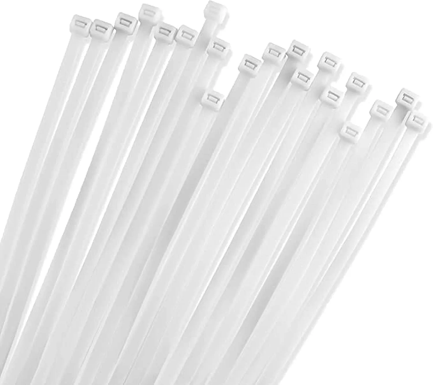 Kuber Industries Self Locking Cable Ties (250 mm x 3.6 mm - Pack of 200 Pcs) White