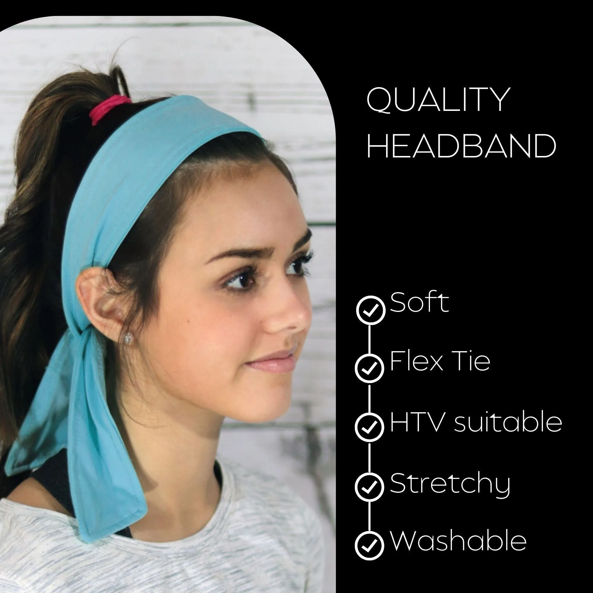 Light Blue Tie Headband