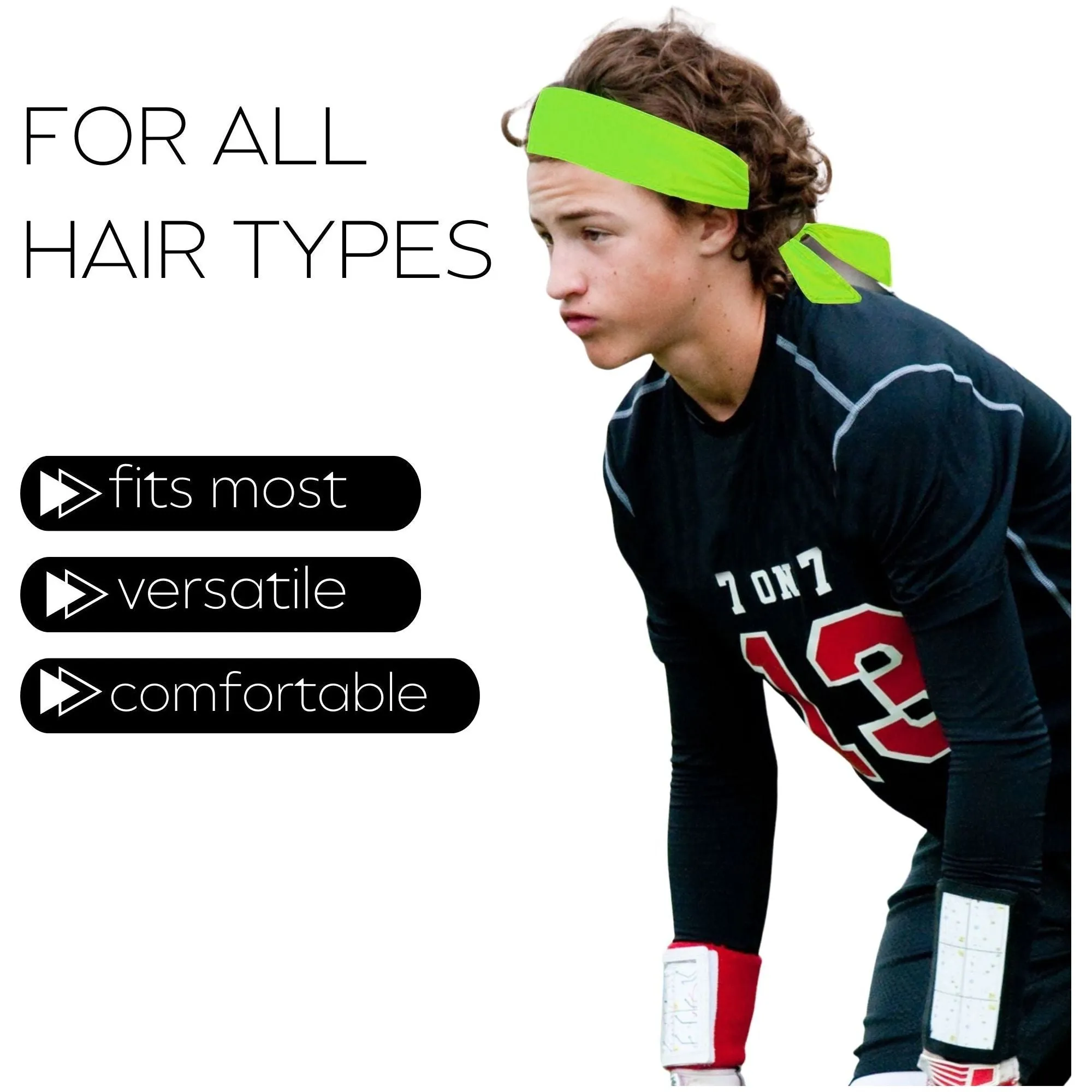 Lime Tie Headbands - 12 Pack