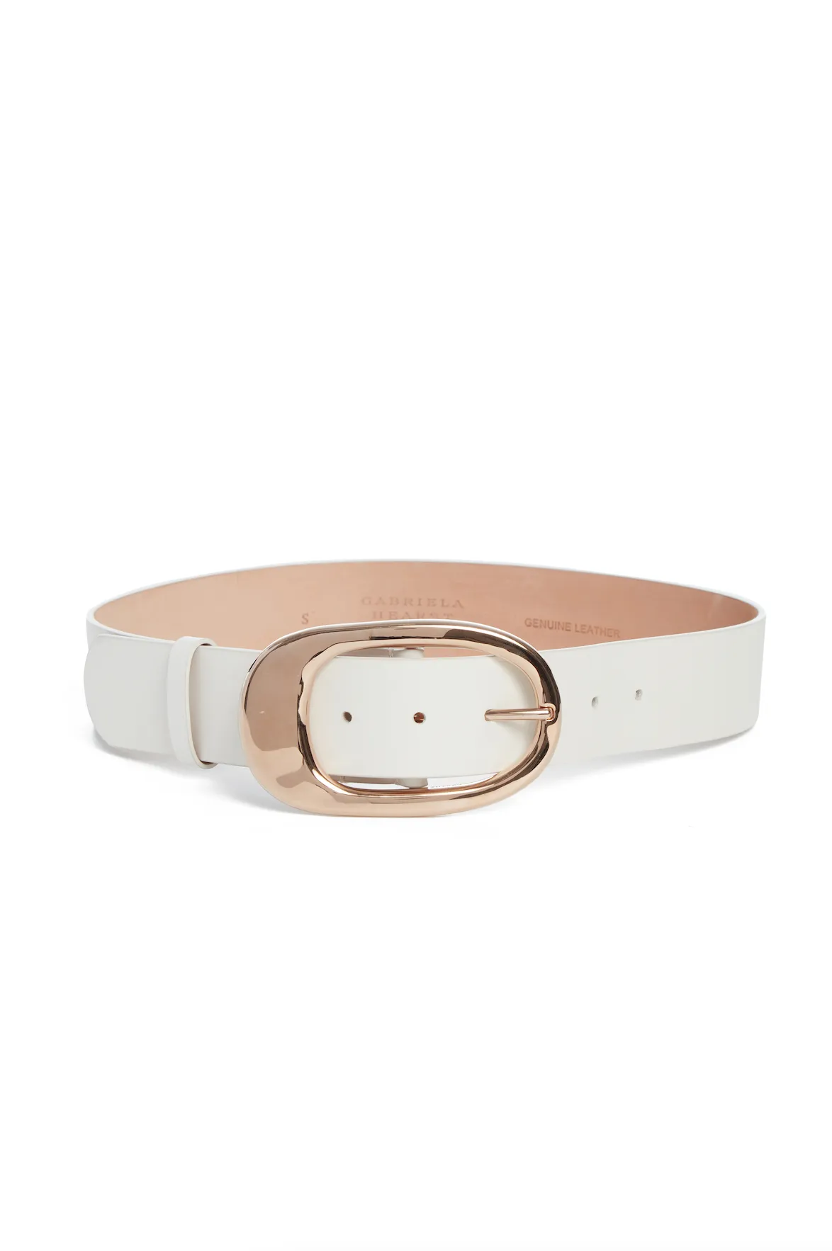 Lozewce Belt in White Leather