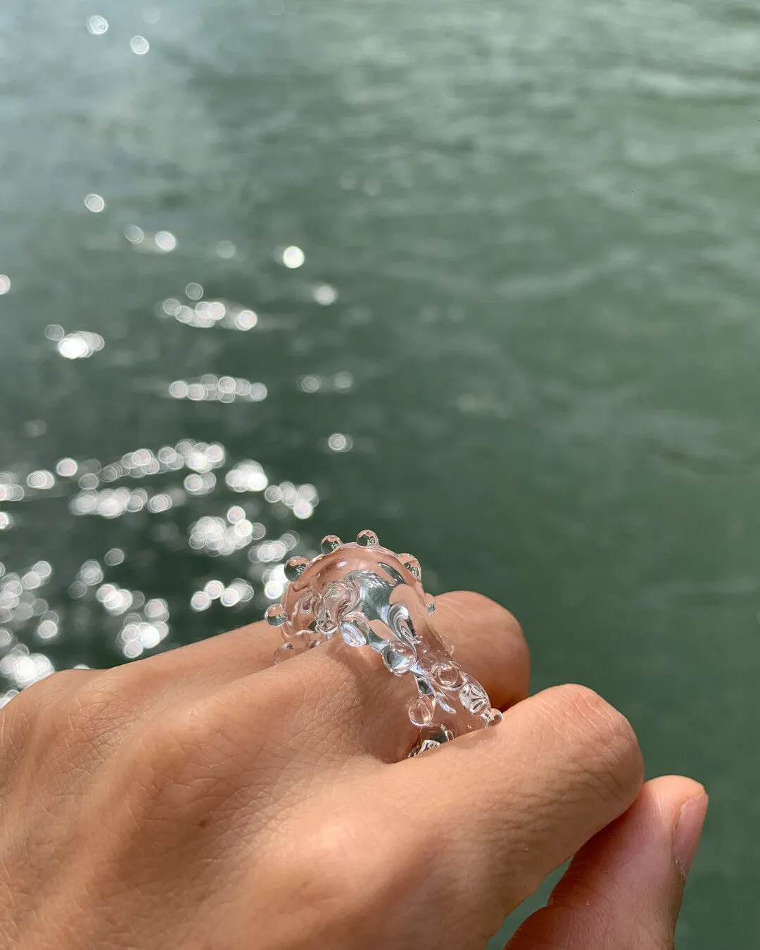 Make Some Waves - Murano glass ring