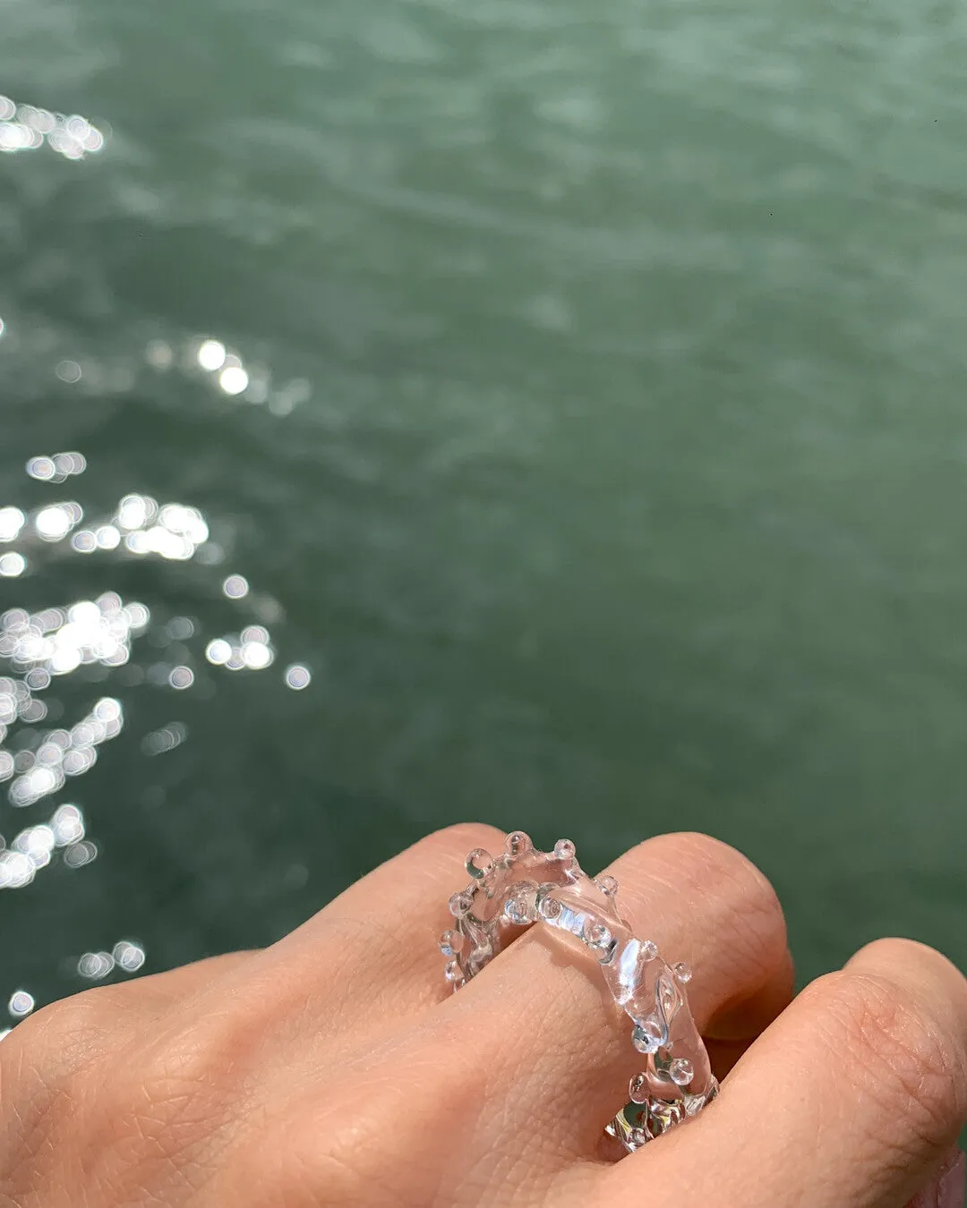 Make Some Waves - Murano glass ring