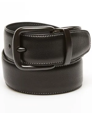 Men's gray day Original Penguin reversible logo belt, black