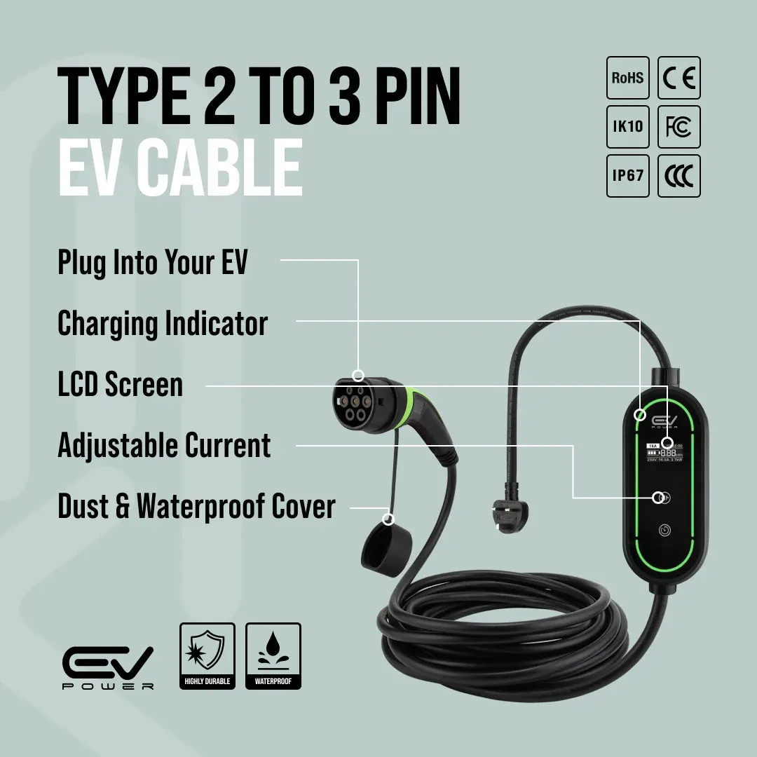 Mercedes B Class E-Cell EV Charging Cable