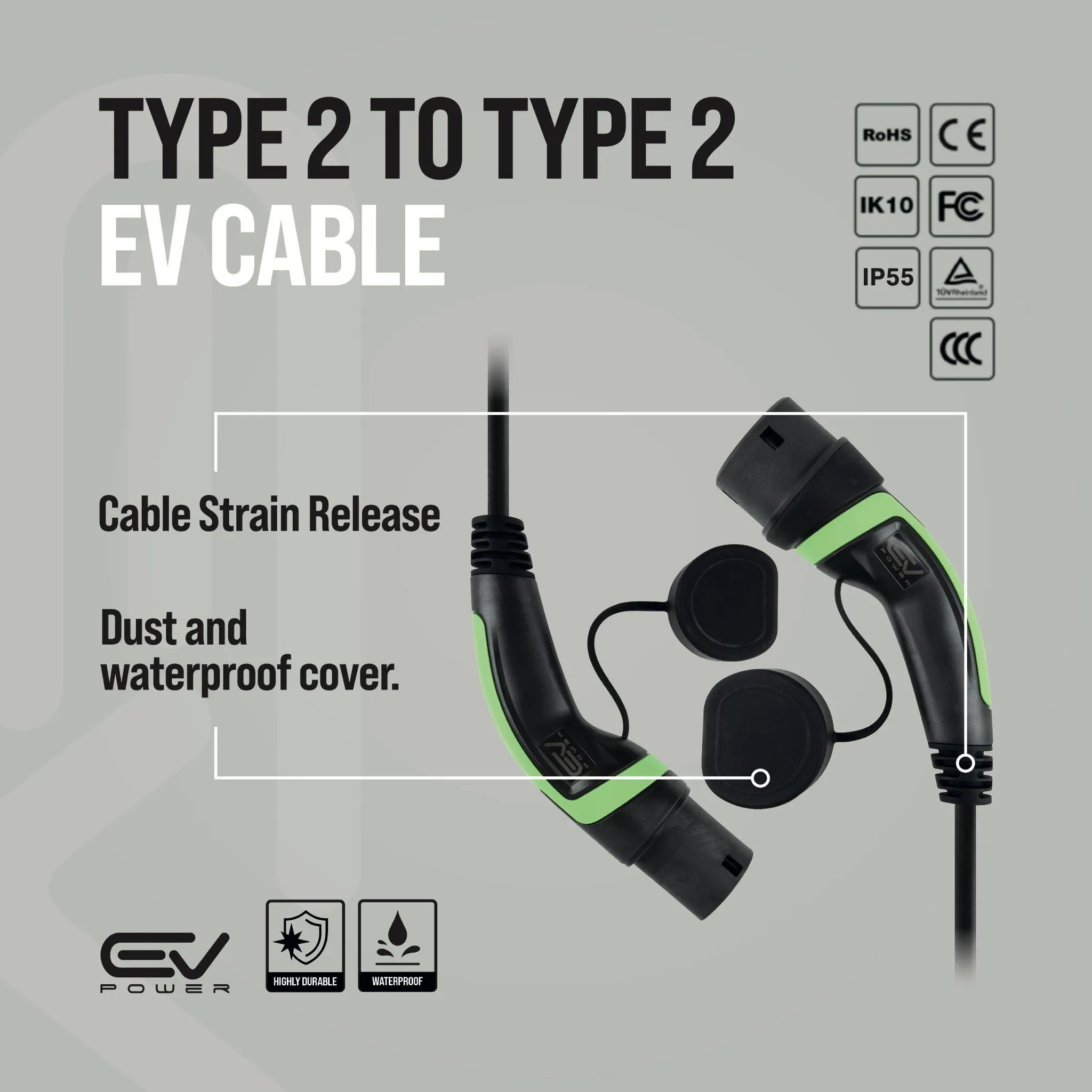 Mercedes B Class E-Cell EV Charging Cable