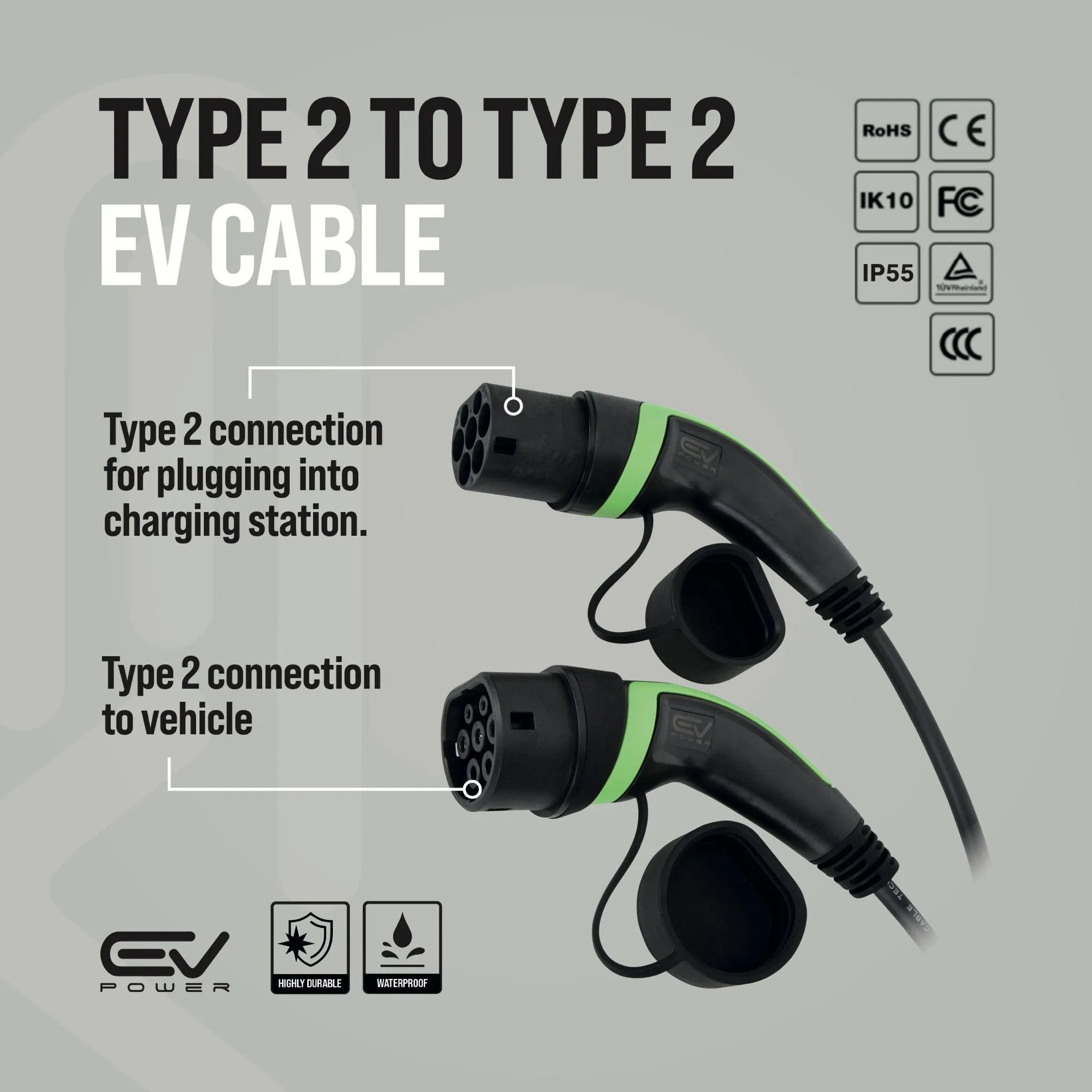 Mercedes B Class E-Cell EV Charging Cable