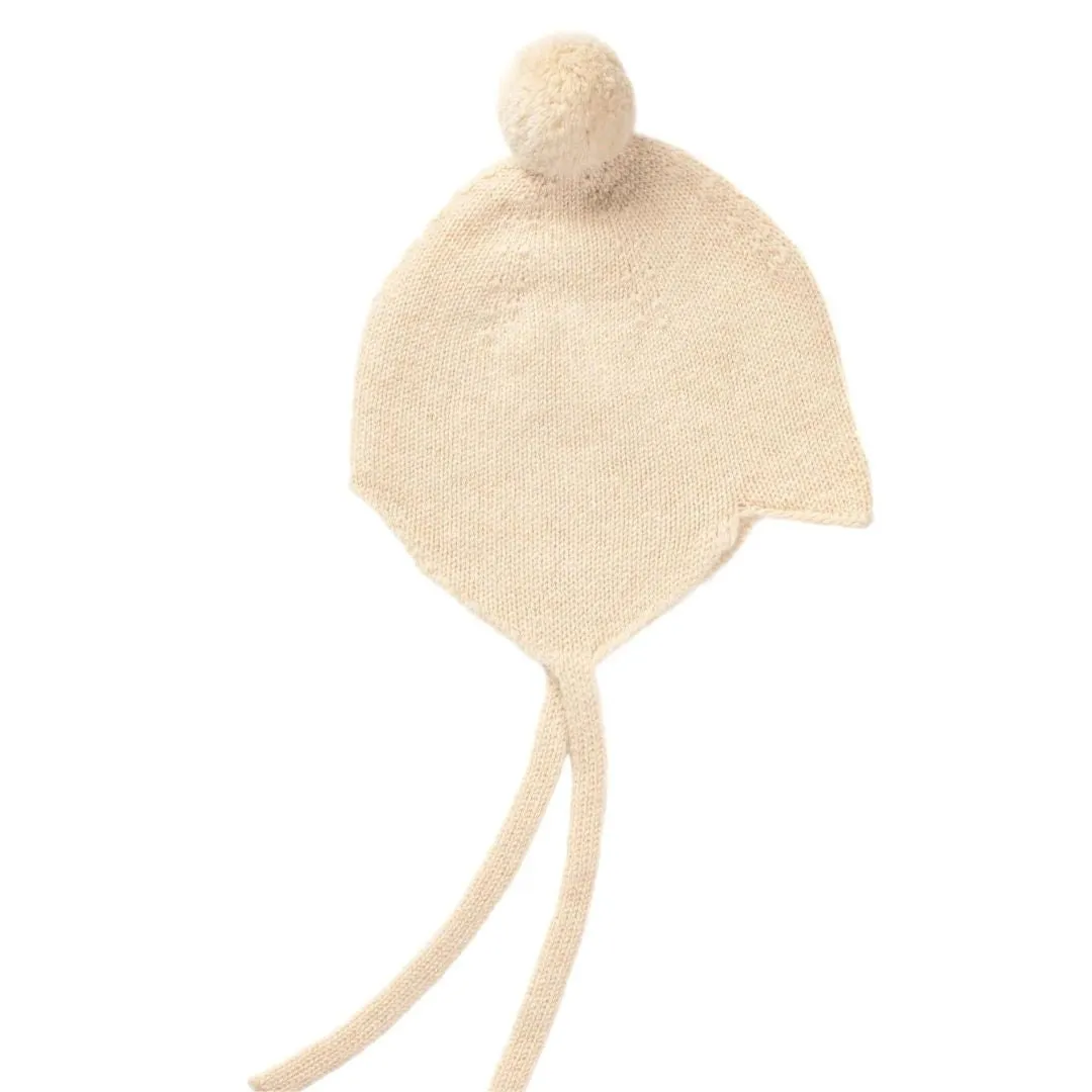 Oat Milk Baby Hat Bonnet Cashmere